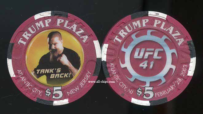 TPP-5v Trump Plaza $5 UFC 41 Tanks Back AU