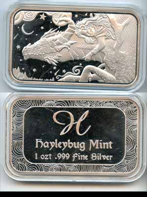 1 OZ. HAYLEYBUG Dragon Dream Proof .999 Fine Silver
