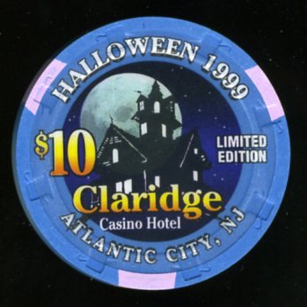 CLA-10d $10 Claridge Halloween 1999 Haunted House