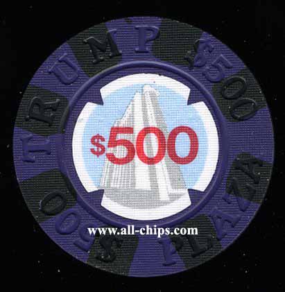 TPP-L Trump Plaza $500 Burt Co. Rejected Chip