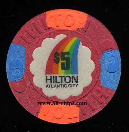 HIL-5a $5 Hilton Back Up Chip
