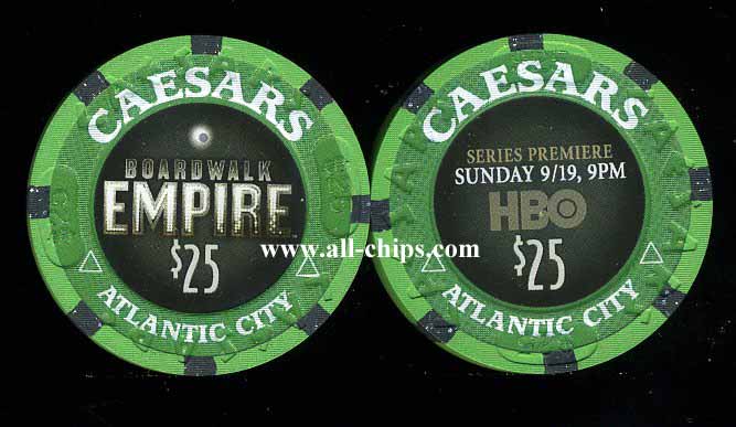CAE-25m $25 Caesars Boardwalk Empire HBO Series