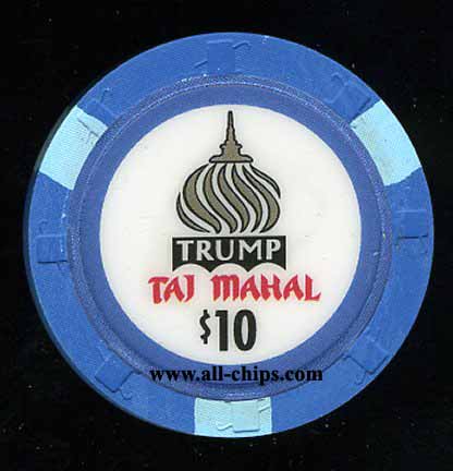 TAJ-10 $10 Taj Mahal Poker Room Chip