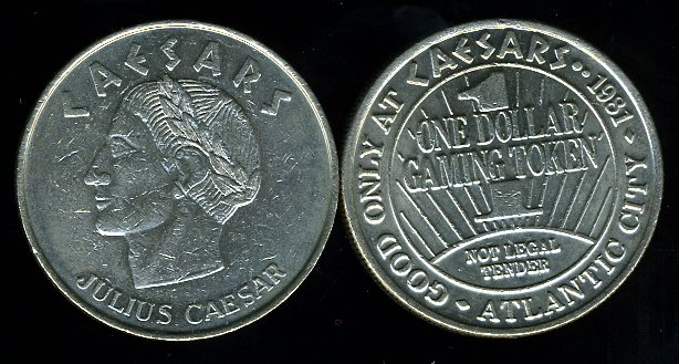 T CAE-1 $1 Caesars Slot Token 1981