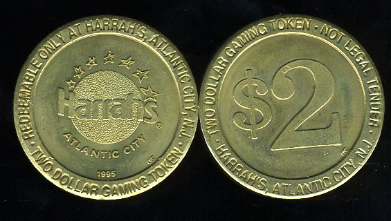 T HAR-2 $2 Harrahs Marina Slot Token 1995
