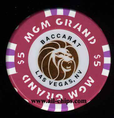 $5 MGM Grand Baccarat Oversized Chip