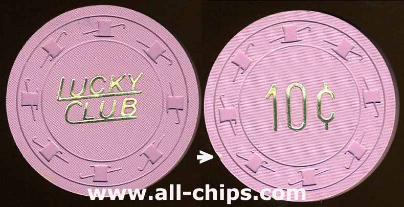 10c Lucky Club 2nd issue Henderson, NV