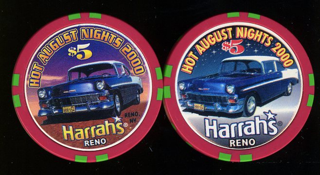 $5 Harrahs Hot August Nights 2000 Reno
