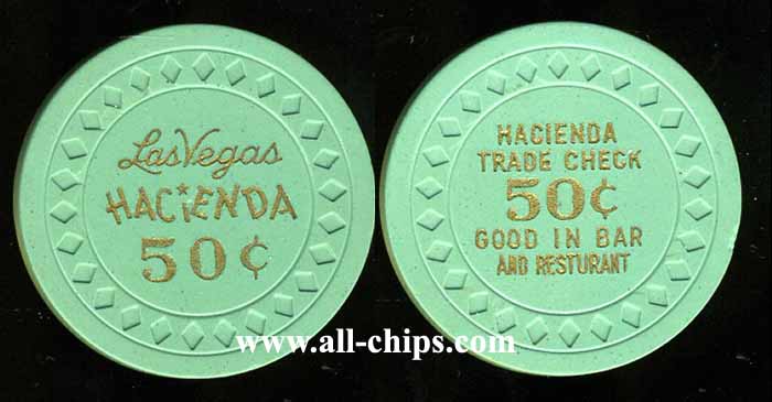 $.50 Hacienda Trade Check Good in Bar Green