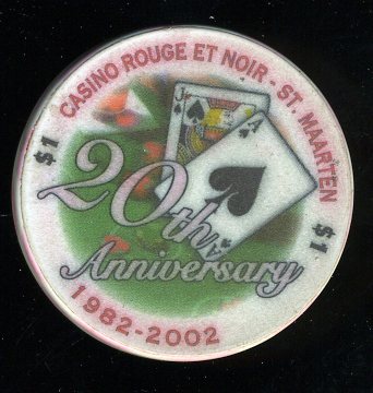 $1 Casino Rouge Et Noir 20th Anniversary ST. Maarten