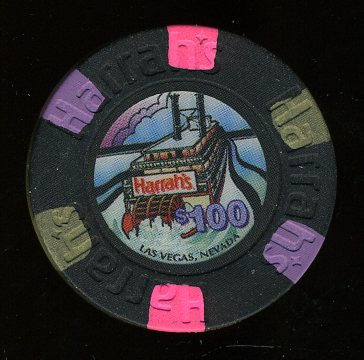 Las Vegas Harrah's $5  house chip      yr 2001   TCR# V8925 