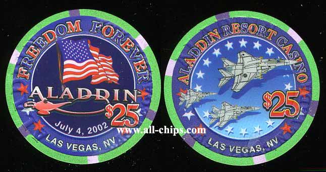 $25 Aladdin 4th of July 2002 Freedom Forever
