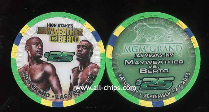 $25 MGM Grand Mayweather vs Berto 9/12/15 Last fight 49-0 Boxing