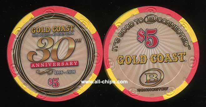 $5 Gold Coast 30th Anniversary 1986-2016