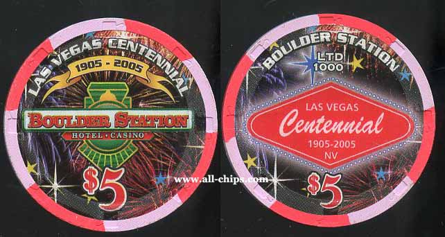 $5 Boulder Station Centennial 1905-2005
