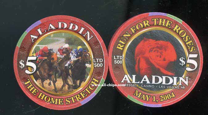 $5 Aladdin Kentucky Derby May 1 2004 Run for the Roses