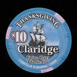 CLA-10e Claridge $10 Thanksgiving 1999 Boat