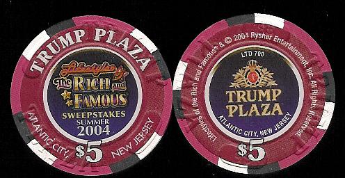 TPP-5af Trump Plaza $5 Lifestyles of the Rich and Famous 2004