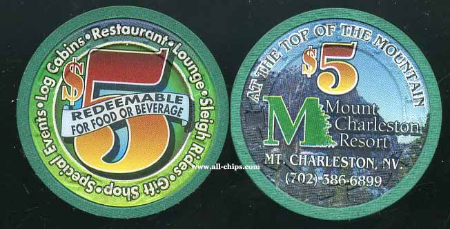 $5 Mt Charleston Redeemable for Food or Beverage