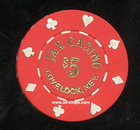$5 Jax Casino 3rd issue 1980s Lovelock