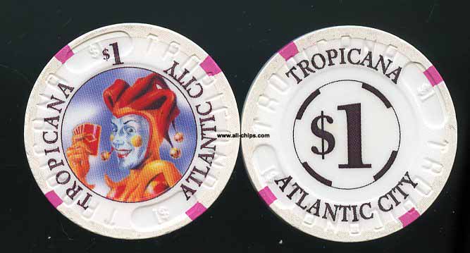 TRO-1g $1 Tropicana 4th issue Re-Issue Black Letters