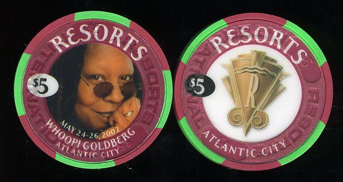 RES-5m $5 Resorts Whoopi Goldberg May 2002