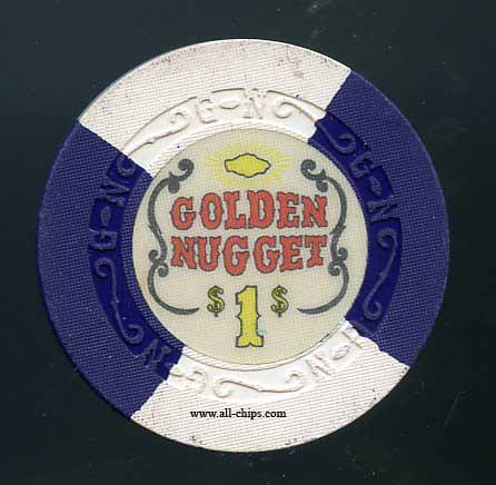 $1 Golden Nugget 11th issue 1975 Rare AU GN Mold 1/4 Pie