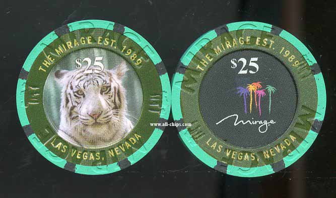 $25 Mirage 30th Anniversary Tiger 1 of 2