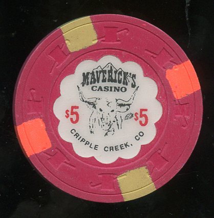 $5 Mavericks Casino 1st issue Cripple Creek Colorado