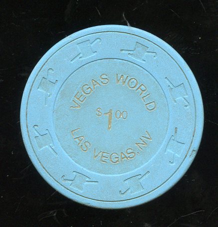 $1 Vegas World 1st issue 1980s weak stamp