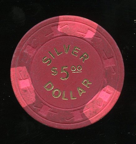 $5 Silver Dollar Casino 4th issue 1975 Las Vegas