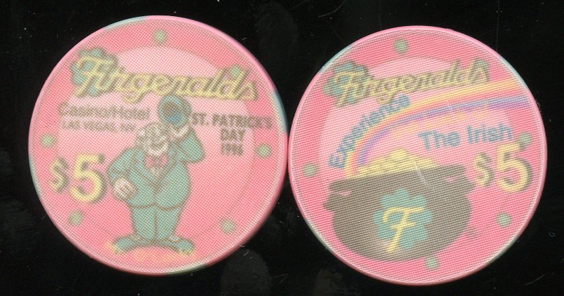 $5 Fitzgerald's St Patrick's Day 1996 Las Vegas