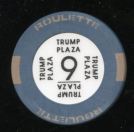Trump Plaza 2nd issue Roulette Blue Table 9