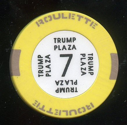 Trump Plaza 2nd issue Roulette Yellow Table 7