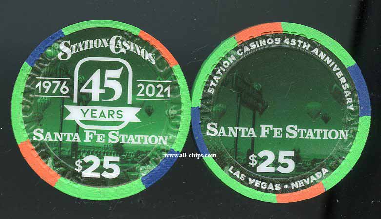 $25 Santa Fe Station Stations Casino's 45th Anniversary