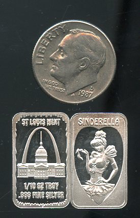 STL Mint Sinderella 1/10th oz .999 Fine Silver