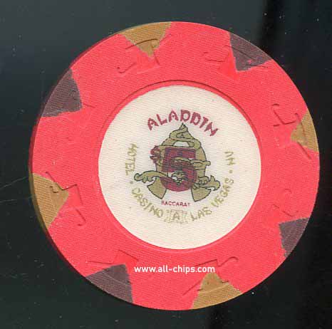 $5 Aladdin 11th issue oversize Baccarat 1989