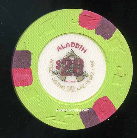 $20 Aladdin 11th issue oversize Baccarat 1989