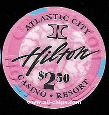 HAC-2.5 $2.50 Atlantic City Hilton Obsolete 