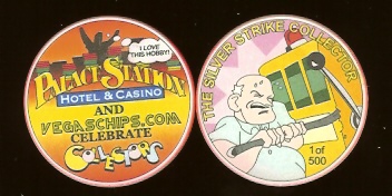Palace Station and Vegas chips Celebrate The Silver Strike Collector LTD 500