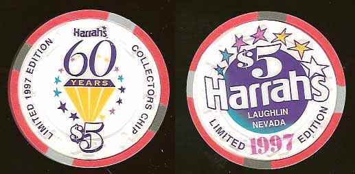 $5 Harrah 60 Years limited 1997