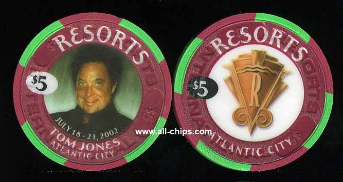 RES-5n $5 Resorts Tom Jones July 2002