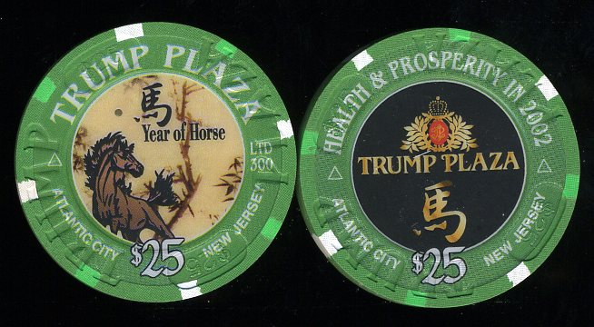 TPP-25d $25 Trump Plaza Year of the Horse 2002