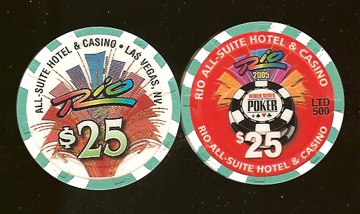 RARE New World Series of Poker Chip Guard Las Vegas Nevada Rio Casino WSOP RED 