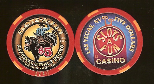 $5 Slots A Fun National Finals Rodeo 2002 Numbered