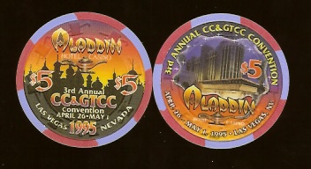 $5 Aladdin 3rd CC & GTCC Convention 1995 