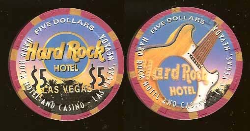 $5 Desert Scene Uncirculated Hard Rock Las Vegas Casino Chip Movie Prop