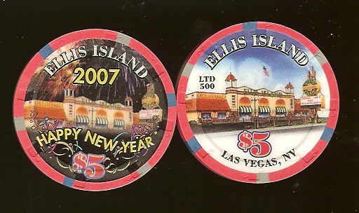 $5 Ellis Island Happy New Year 2007
