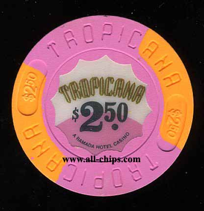 TRO-2.5b $2.50 Tropicana 2nd issue Open Letters