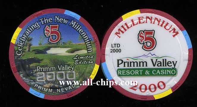 $5 Primm Valley Millennium 2000